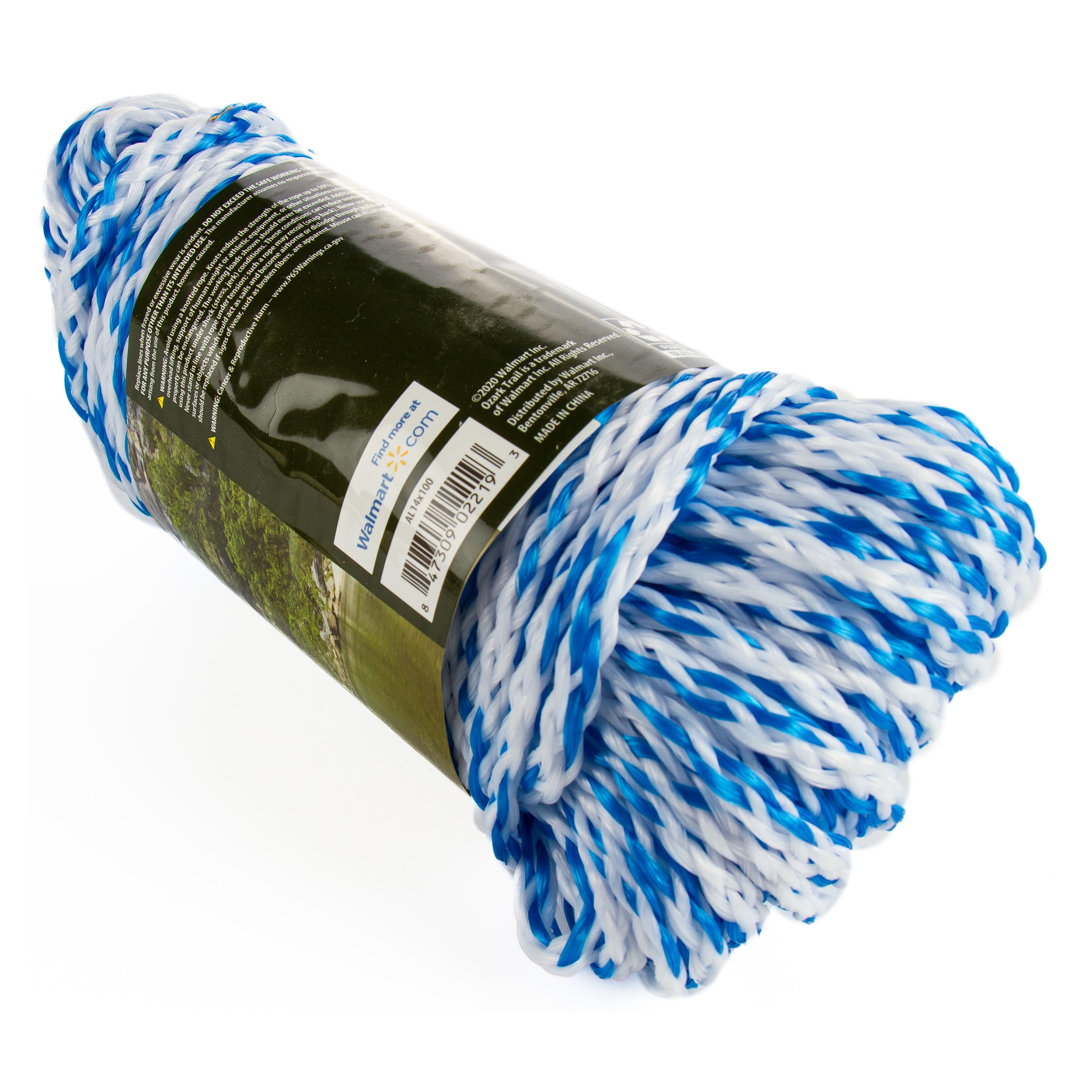 Ozark Trail Marine 1/4 in. x 100 ft. Hollow-Braided Polypropylene Anchor Line