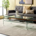 thumbnail image 2 of SAFAVIEH Brioni Tempered Glass Coffee Table, Clear Glass (47.2 in. W x 23.6 in. D x 16.5 in. H), 2 of 10