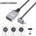 thumbnail image 4 of Cable macho a hembra Compatible con Micro HDMI de 20CM V2.0 en ángulo recto (abajo), 4 of 7