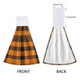 thumbnail image 3 of Haosy 2 Pack Kitchen Wash Cloths with Hanging Loops Absorbent Absorbent Quick Drying Hand Towels, Orange Scottish Tartan, 3 of 7