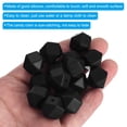 thumbnail image 4 of Uxcell 17 mm Hexagonal Silicone Beads, Polygonal Beads Bulk, Black 30Pcs, 4 of 7