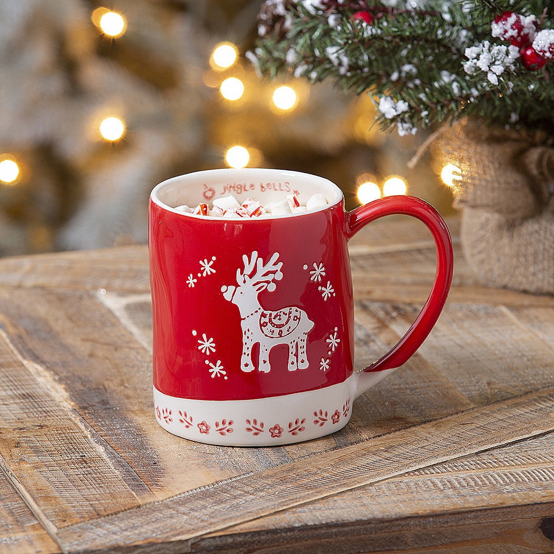 Jingle Bells Reindeer Mug (18 oz) – Plum Deluxe Tea