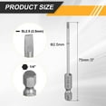 thumbnail image 2 of Uxcell 4pcs SL2.5 Slotted Screwdriver Bits 2.5mm Slotted Tip 1/4" Hex Shank 75mm (3") Long Magnetic Flat Head S2 Steel Screw Driver Drill Bits Industrial Power Screwdriver Bit, 2 of 7