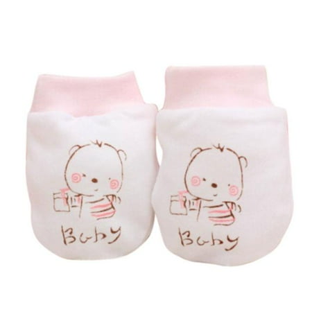 

YOHOME 1 Pairs Cute Cartoon Baby Infant Boys Girls Anti Scratch Mittens Soft