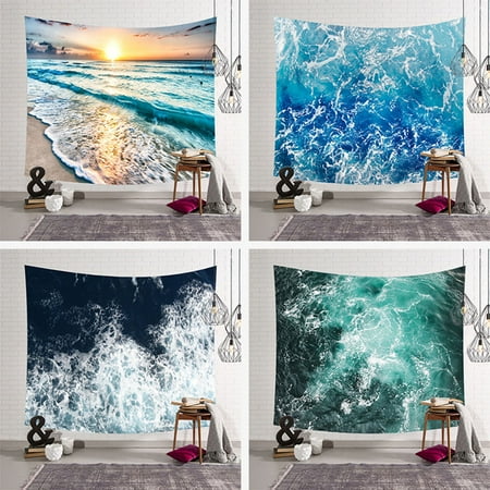 Artistic Sea Wave Printing Wall Hanging Tapestry Bedroom Decor Walmart Canada
