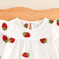 thumbnail image 5 of Xyant Toddler Baby Girl Clothes Fall Winter Outfit Ruffle Long Sleeve Strawberry Shirts Top Jeans Pants Set,Size 12-18 Months, 5 of 8