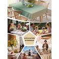 thumbnail image 5 of Sage Green Yellow Ombre Table Cloth, Waterproof Tablecloth for Rectangle Tables, Farmhouse Modern Gradient Art Reusable Washable Fabric Table Cover for Restaurant Kitchen Dining Tables 54"x108", 5 of 9