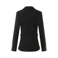 thumbnail image 3 of KelaJuan Women Long Sleeve Blazers Double Breasted Tweed Business Dress Jacket Professional Cardigan for Office Workwear, 3 of 6