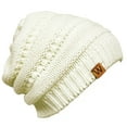 thumbnail image 5 of Wrapables® Winter Warm Knitted Infinity Scarf and Beanie Hat Set, White, 5 of 7