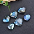 thumbnail image 4 of Deago Natural Labradorite Plam Stones, Healing Crystal Gemstones Heart Polished Moonstone Worry Stone 0.98"-1.18", 4 of 9