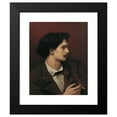 thumbnail image 2 of Anselm Feuerbach 20x24 Black Modern Framed Museum Art Print Titled - Self-Portrait with Cigarette (1871), 2 of 5