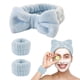 thumbnail image 1 of Diadema de spa para lavarse la cara y muñequera a juego, diadema para el cuidado de la piel peluda para adolescentes y niñas, diadema de maquillaje facial suave para niños, 1 of 5