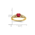 thumbnail image 2 of 1/2 Carat (Ctw) Cushion-Cut Ruby Ring in 14K Yellow Gold, 2 of 4