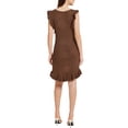 thumbnail image 3 of Allegra K Women's Casual Round Neck Midi Ruffled Knit Dresses, 3 of 5
