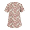 thumbnail image 4 of Hearthz Easter Scrub Tops Women Plus Size Bunny Egg Hunt Print V Neck Short Sleeve Women Nurse Uniform Scrub Shirt with Pockets, 4 of 5
