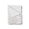 thumbnail image 2 of Valentine's Day Soft Flannel Fleece Blanket, Streaks with Heart Motifs on the Edge Romantic Love Pattern, Cozy Plush for Indoor and Outdoor Use, 50" x 60", Dark Coral and Dark Grey, by Ambesonne, 2 of 5
