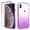 Purple, variant on Feishell Gradient Clear Case for iPhone X/XS (6.1 inch),Dual Layer Hybrid 2-In-1 PC + TPU Transparent Anti-Scratch Shockproof Lightweight Slim Phone Case for iPhone X/XS,Blue