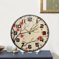 thumbnail image 4 of Yayeee Wall Clock for Living Room 11.9 inch Battery Operated Round with Holder, Red Floral Pattern, 4 of 7