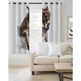 thumbnail image 2 of Funny Donkeys Blackout Curtains for Bedroom Living Room Darkening Curtains 54 Inch Long Cute Art Fun Lovely Animals on Toilets Short Curtain for Small Window Treatment Grommet Drapes 42"x54"x2, 2 of 9