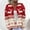005 Red, variant on Christmas Sweaters For Women Open Front Crochet Button Down Long Sleeve Cardigan Santa Snowflake Printed Coat