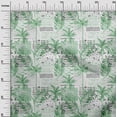 thumbnail image 3 of oneOone Cotton Jersey Green Fabric Tropical Tree With Geometric Texture Sewing Material Print Fabric By The Yard 58 Inch Wide, 3 of 4