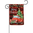 thumbnail image 3 of Tartan Truck Merry Christmas Garden Flag - 12" x 18", Double Sided, Red Black Plaid, Winter Garden Decor, Wreath, Home Decor, Holiday Decor, Christmas Decoration, Boxing Day, Christmas Tree Lot, 3 of 3