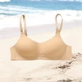 thumbnail image 4 of Hrsba Seamless Bra,Solid Color Classic Casual Push Up Breathable Soft Fabric Gentle Support Daily Bra for Women, 4 of 5