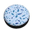 thumbnail image 4 of PUREYAH Cobblestone Blue Random Dots Rv Spare Tire Cover, Wheel Covers Protectors Universal Fit for Camping Travel Trailer Truck 16 inch, 4 of 6