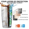 thumbnail image 7 of 20oz Tumbler with Lid and Straw Stainless Gilt Marble Steel Vacuum Insulated Water Coffee Tumbler Cup, Double Wall Vacuum Insulated Travel Mug Reusable Tumblers for Ice Drinks, Hot Beverage, 7 of 7