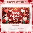 thumbnail image 2 of Red Roses Valentine's Day Banner Heart Shapes Love Display Romantic  Gift Boxes Romantic Backdrop for Valentine's Party Romantic Date Indoor Decoration, 2 of 8