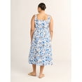 thumbnail image 2 of Free Assembly Women's and Women's Plus Square Neck Cotton Midi Panel Dress, Sizes XS-4X, 2 of 4