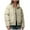 Beige, variant on Coats for Women Long Sleeve Casual Solid Color Zippered Button Stand Up Collar Double Pocket Parkas Mountain Hiking Trip