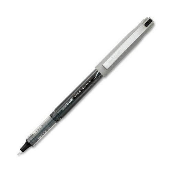 Uni-Ball Rollerball Pen,Soft Grip,Needle Tip,.7mm,Black Ink (1734903)