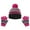 Hot Pink, variant on HAOTAGS Boys Girls Winter Hat Set,Ear Flap Hat Mittens Thick Warm 3-Piece Headwear Set Green Free Size