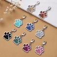 thumbnail image 5 of Monebena Personalized Pet Tags Personalized Dog and Cat Tags Custom Engraved Easy to Read Cute Glitter Paw Tag Dog Footprints Shape, 5 of 7
