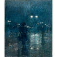 thumbnail image 2 of Childe Hassam 20x23 Gold Ornate Framed and Double Matted Museum Art Print Titled - Fifth Avenue Nocturne (C. 1895), 2 of 4