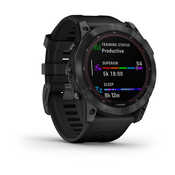 Garmin fenix 7X Sapphire Solar, Black DLC Titanium with Black Band