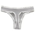 thumbnail image 5 of BLVB Lace Cotton Thongs for Women Ladies Underwear Low Rise Soft Panties No Show, 5 of 5