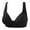 Black, variant on JGTDBPO Front Closure Bras For Women No Underwire Plus Size Full Coverage Bras Front Snap Bras Post Surgery Front Closure Brassiere Sports Bra Wireless Minimizer Bra Everyday Bar