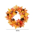 thumbnail image 3 of sruoe Halloween Decorations, Indoor Outdoor Halloween Decor, Artificial Wreaths, Halloween Decorations for Outside, Front Door Wreaths, Maple Leaves Garland Fall Winter Wreath for Christmas, Home, 3 of 7