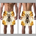 thumbnail image 3 of luoweisi Men's Beach Shorts Quick Dry Swim Trunks with Mesh Lining Bee XL, 3 of 5