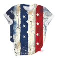 thumbnail image 5 of Cavosen Going out Tops Short Sleeve Crew Neck Dressy Patriotic Tee Red White and Blue Graphic Shirt Summer Basic Tops, 5 of 5