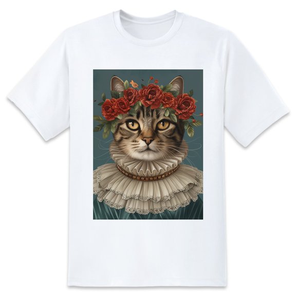 Basic Oversize Tees For WomenCat Loose Boyfriend Shirts Casual Blouse round neck