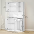 thumbnail image 3 of HOMCOM Buffet Moderne avec Huche, Armoire de Cuisine avec Placard de Rangement, 3 of 9