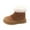 Brown, variant on Girls Snow Boots Non-slip Winter Warm Ankle Winter Shoes Short Faux Fur Suede Mini Snow Boot Brown 23