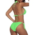 thumbnail image 3 of Women Two Piece Swimsuit Sexy Swimwear Halter String Triangle Bikini Sets, 3 of 8