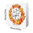 thumbnail image 3 of SLYNSHome Fall Harvest Wooden Box Sign,Pumpkin Maple Leaf Bat Printed Tabletop Block Ornament For Mantel Shelf Coffee Table Indoor Thanksgiving Halloween Seasonal Decor, 3 of 6