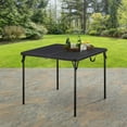 thumbnail image 5 of Mainstays 34" Square Resin Fold-in-Half Table, Rich Black, 5 of 6