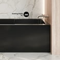 thumbnail image 4 of Voltaire 54 x 30 Skirted Right Drain Soaking Apron Bathtub in Glossy Black with Integrated Armrest, 4 of 8