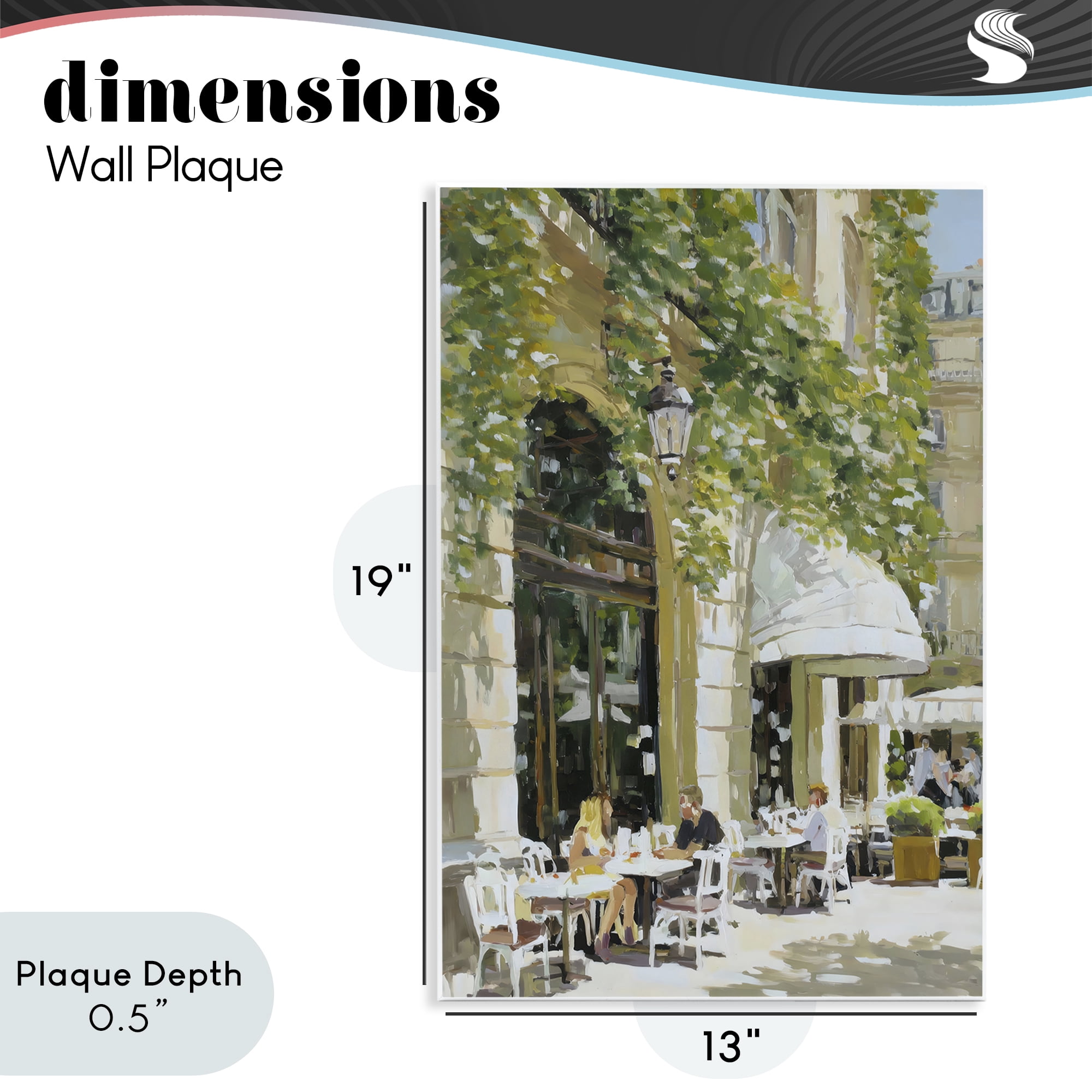 Stupell Industries Sunny Day Cafe Terrace Wall Plaque Art, design by Petal Prints Design
